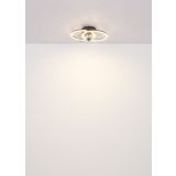 STROPNI VENTILATOR GLOBO KAREN KOVINSKI ČRN MAT LED 42CM