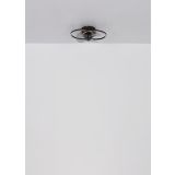 STROPNI VENTILATOR GLOBO KAREN KOVINSKI ČRN MAT LED 42CM