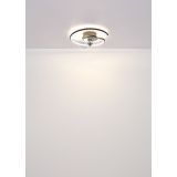 STROPNI VENTILATOR GLOBO KOREN KOVINSKI ČRN MAT LED 45CM