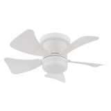 STROPNI VENTILATOR GLOBO KOVINSKI BEL MAT LED