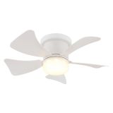 STROPNI VENTILATOR GLOBO KOVINSKI BEL MAT LED