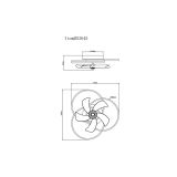 STROPNI VENTILATOR GLOBO KOVINSKI ČRNO MAT LED