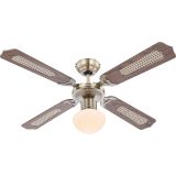 STROPNI VENTILATOR GLOBO KOVINSKI RJAV 1XE27