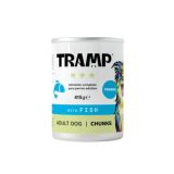SUHA HRANA ZA PSE TRAMP 3* DOG CHUNKS WITH FISHKOŠČKI RIBE ZA ODRASLE PSE, 8 X 415 G