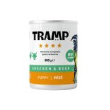MOKRA HRANA ZA PSE TRAMP 4* DOG PATE PUPPYPAŠTETA ZA PASJE MLADIČE S PIŠČANCEM IN GOVEDINO, 6 X 800 G