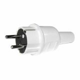 ŠUKO VTIKAČ TRITECH P 1, RAVNI BELI, PVC