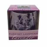 SVEČA MULLER DIŠEČA LAVANDA V KOZARČKU