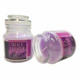SVEČA MULLER DIŠEČA STEKLO S POKROVOM LAVANDA