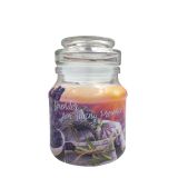 SVEČA MULLER DIŠEČA STEKLO S POKROVOM LAVANDA