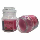 SVEČA MULLER DIŠEČA STEKLO S POKROVOM MALINA