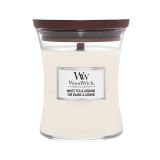 SVEČA V KOZARCU WOODWICK CLASSIC MEDIUM WHITE TEA & JASMINE