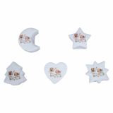 NOVOLETNI SVEČNIK GLOSSTYLE SVEČA V POSODI 9 CM 9X7.5X3.8 CM SORTIRANO