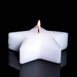 SVEČA ZVEZDA BELE BARVE 9X9 CM