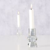 SVEČNIK BOLTZE PROZOREN/SIV, STEKLO, SORT