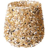 SVEČNIK EH ZA ČAJNO SVEČKO 8CM ZLATI POSIP