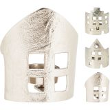 SVEČNIK EH ZA ČAJNO SVEČKO HIŠKA SREBRNA SORTIRANO