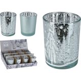 SVEČNIK EH ZA ČAJNO SVEČKO, STEKLEN SORTI ZIMSKI DEKORJI