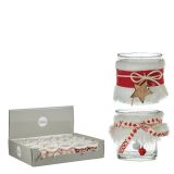 SVEČNIK HOUSE OF SEASONS BOŽIČNI 8X7.5 CM SORTIRANO