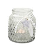 SVEČNIK R+W S PERJEM IN ZVEZDO 10X11 CM