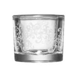 SVEČNIK STEKLARNA HRASTNIK SV CARMEN SMALL SREBRN STEKLEN