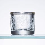 SVEČNIK STEKLARNA HRASTNIK SV CARMEN SMALL SREBRN STEKLEN