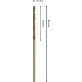 SVEDER HSS/E DIN 338 BOSCH 1.5 X 18 X 40 MM