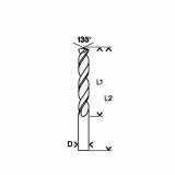 SVEDER HSS-TIN DIN 338 BOSCH 7.5X69/109 MM HSS-TIN