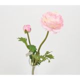 UMETNO CVETJE RANUNKULUS VEJICA 48CM X2 ROZA ANTIČNA
