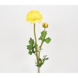 SVILENO CVETJE DAR RANUNKULUS VEJICA 48CM X2 RUMENA