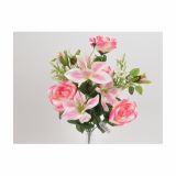 SVILENO CVETJE DAR VRTNICA IN LILIJA ŠOPEK X ROZA Z MAJHNIMI CVETKI