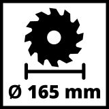 AKUMULATOR. KROŽNA ŽAGA EINHELL TE-CS 18/165-1 LI SOLO POWER X-CHANGE