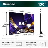 TELEVIZOR HISENSE 100U7S PRO MINILED