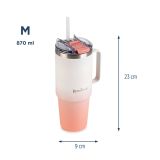 TERMO LONČEK ROSMARINO OMBRE 870ML ROZA
