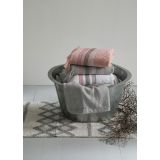 BRISAČA AMO LA CASA TERRY 70X140 CM BELA, SIVA, KORALNA