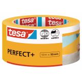 TESA ZAŠČITNI TRAK PERFECT+ 50M X 50MM, ZA KVALITETNO MASKIRANJE V NOTRANJIH PROSTORIH.