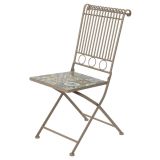 KOVINSKI STOL DECORIS TOULOUSE MOZAIK 52X39X90 CM