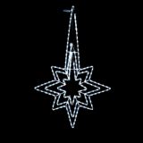 LUČKE MQ TROJNA ZVEZDA LED BELA 80X125CM S PROGRAMATORJEM