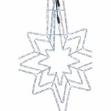 LUČKE MQ TROJNA ZVEZDA LED BELA 80X125CM S PROGRAMATORJEM