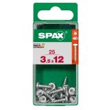 VIJAK CILINDRIČNA GLAVA SPAX TRX 3.5X12 V ZAVITKU 25 KOS
