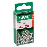 VIJAK CILINDRIČNA GLAVA SPAX TRX 4.5X20 V ZAVITKU 16 KOS