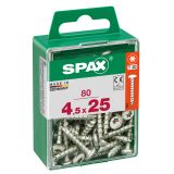 VIJAK CILINDRIČNA GLAVA SPAX TRX 4.5X25 V ZAVITKU 80 KOS