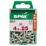 VIJAK CILINDRIČNA GLAVA SPAX TRX 4.5X25 V ZAVITKU 80 KOS