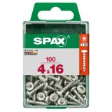 VIJAK CILINDRIČNA GLAVA SPAX TRX 4X16 V ZAVITKU 100 KOS