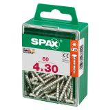 VIJAK CILINDRIČNA GLAVA SPAX TRX 4X30 V ZAVITKU 60 KOS