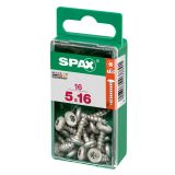 VIJAK CILINDRIČNA GLAVA SPAX TRX 5X16 V ZAVITKU 16 KOS