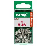 VIJAK CILINDRIČNA GLAVA SPAX TRX 5X16 V ZAVITKU 16 KOS
