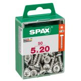VIJAK CILINDRIČNA GLAVA SPAX TRX 5X20 V ZAVITKU 50 KOS