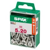 VIJAK CILINDRIČNA GLAVA SPAX TRX 5X20 V ZAVITKU 50 KOS