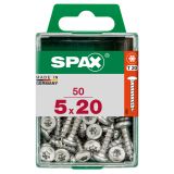 VIJAK CILINDRIČNA GLAVA SPAX TRX 5X20 V ZAVITKU 50 KOS