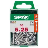 VIJAK CILINDRIČNA GLAVA SPAX TRX 5X25 V ZAVITKU 50 KOS